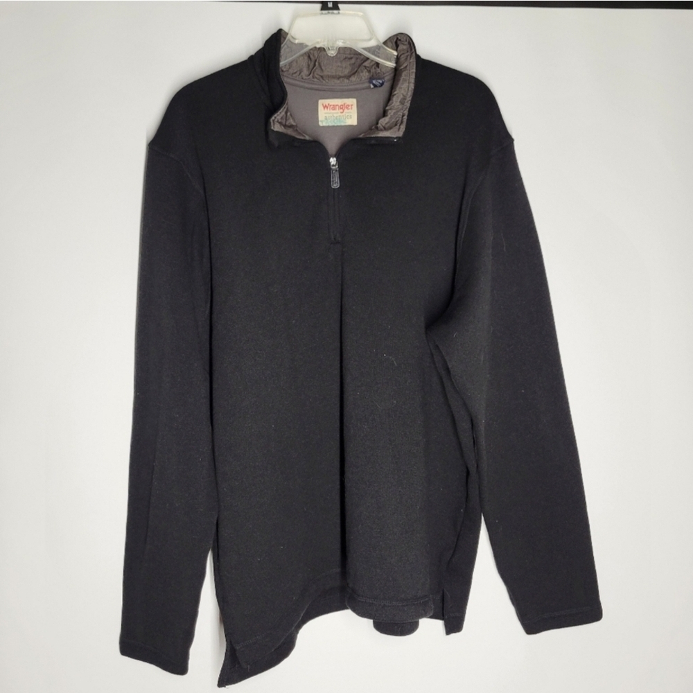 Wrangler Black Quarter Zip Up Sweater